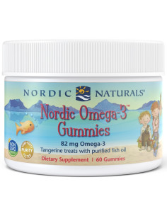 Nordic Omega-3 Gummies, 82mg Tangerine Treats - 60...