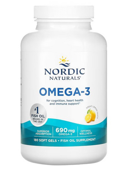 Omega-3, 690mg Lemon (EAN 768990891199) - 180 softgels | Nordic Naturals