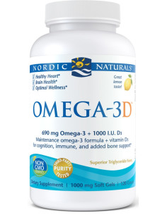 Omega-3D, 690mg Lemon - 120 softgels | Nordic Naturals