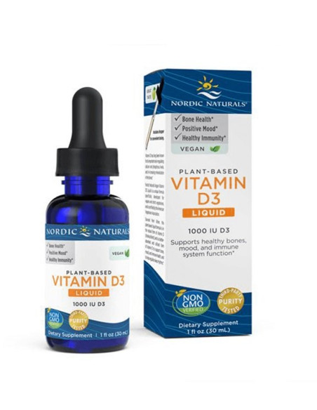Plant-Based Vitamin D3 Liquid, 1000 IU Apple - 30 ml. | Nordic Naturals