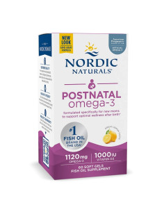 Postnatal Omega-3, 1120mg Lemon - 60 softgels | Nordic...