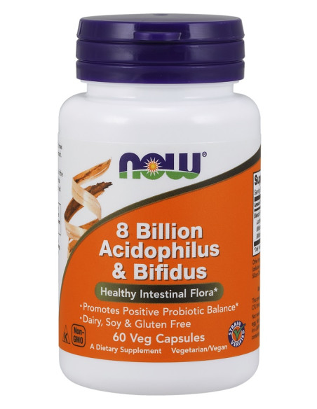 8 Billion Acidophilus & Bifidus - 60 vcaps | NOW Foods