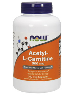 Acetyl-L-Carnitine, 500mg - 200 vcaps | NOW Foods