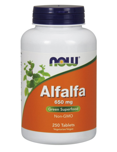 Alfalfa, 650mg - 250 tablets | NOW Foods