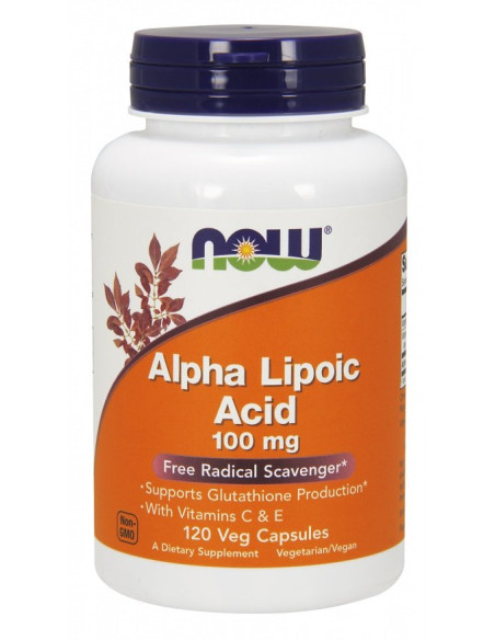 Alpha Lipoic Acid with Vitamins C & E, 100mg - 120 vcaps | NOW Foods