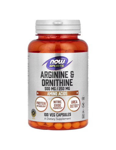Arginine & Ornithine - 100 vcaps | NOW Foods