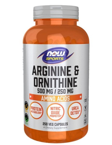 Arginine & Ornithine, 500/250 - 250 vcaps | NOW...