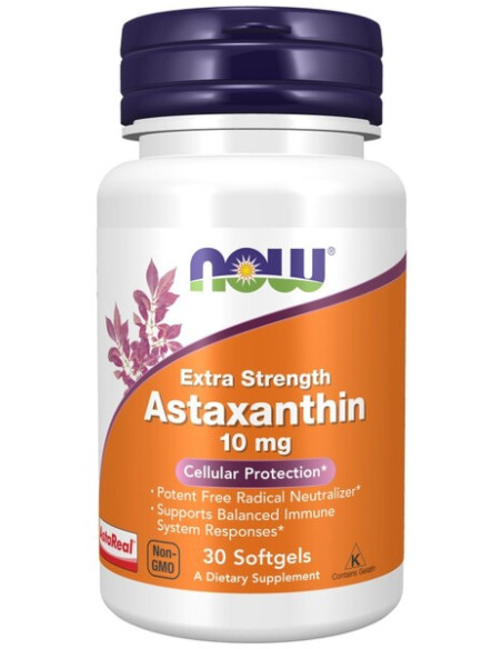 Astaxanthin Extra Strength, 10mg - 30 softgels | NOW Foods