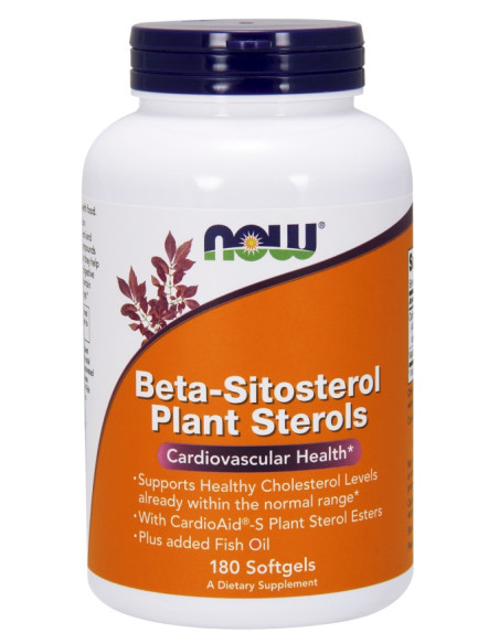 Beta-Sitosterol Plant Sterols - 180 softgels | NOW Foods