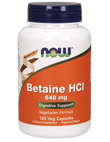 Betaine HCl, 648mg - 120 vcaps | NOW Foods