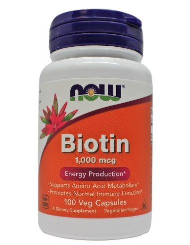Biotin, 1000mcg - 100 vcaps | NOW Foods