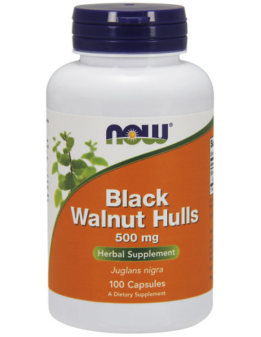 Black Walnut Hulls, 500mg - 100 caps | NOW Foods