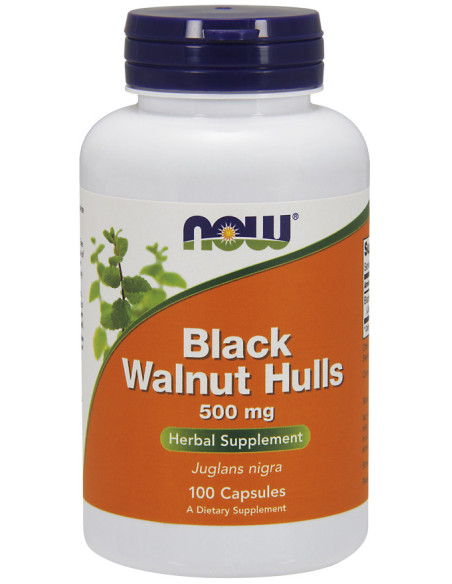 Black Walnut Hulls, 500mg - 100 caps | NOW Foods