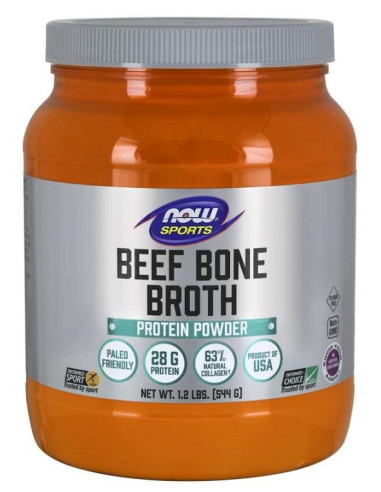 Bone Broth, Beef Powder - 544g | NOW Foods
