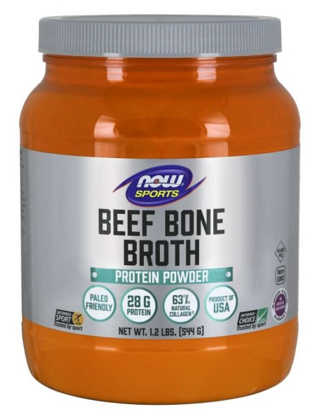 Bone Broth, Beef Powder - 544g | NOW Foods