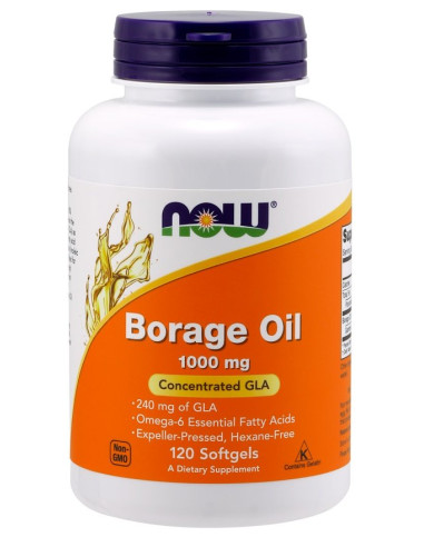 Borage Oil, 1000mg - 120 softgels | NOW Foods
