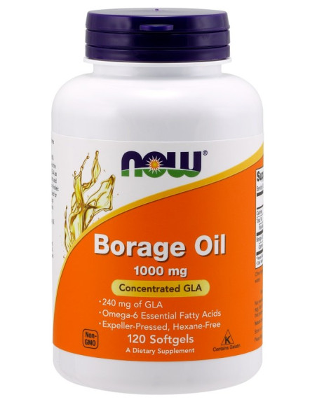 Borage Oil, 1000mg - 120 softgels | NOW Foods