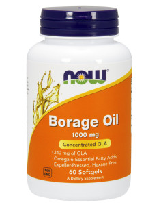 Borage Oil, 1000mg - 60 softgels | NOW Foods