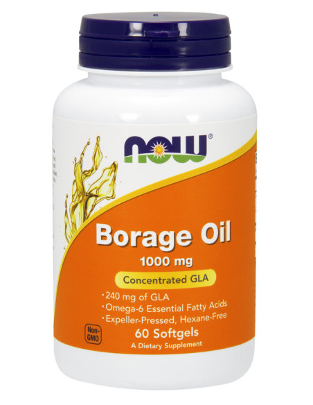 Borage Oil, 1000mg - 60 softgels | NOW Foods