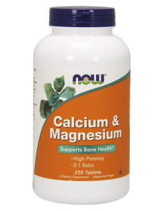 Calcium & Magnesium - 250 tablets | NOW Foods