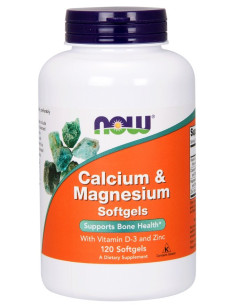 Calcium & Magnesium with Vit D and Zinc - 120 softgels |...