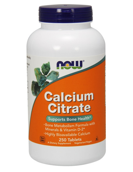 Calcium Citrate with Minerals & Vitamin D-2 - 250 tabs | NOW Foods
