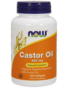 Castor Oil, 650mg - 120 softgels | NOW Foods