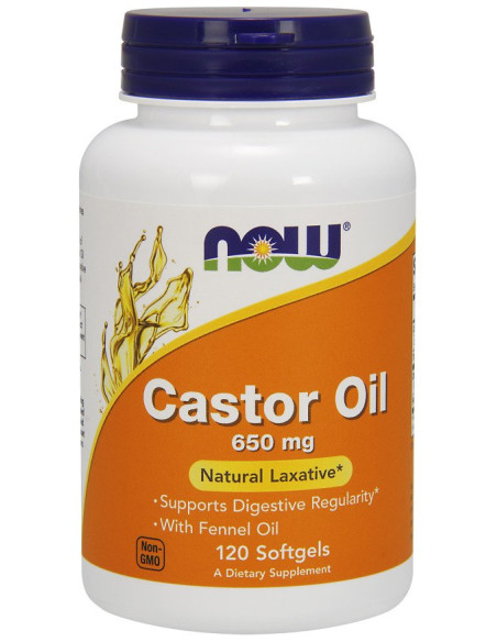 Castor Oil, 650mg - 120 softgels | NOW Foods