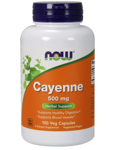 Cayenne, 500mg - 100 vcaps | NOW Foods