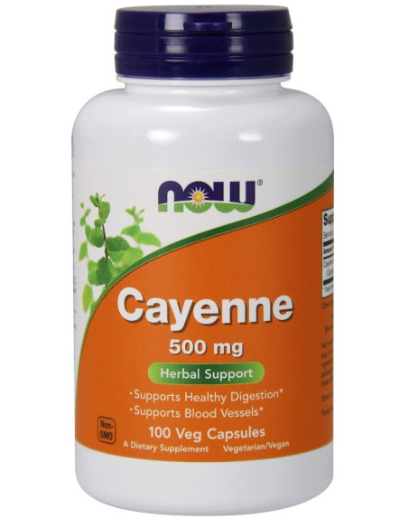 Cayenne, 500mg - 100 vcaps | NOW Foods