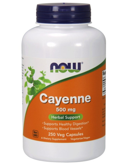 Cayenne, 500mg - 250 vcaps | NOW Foods