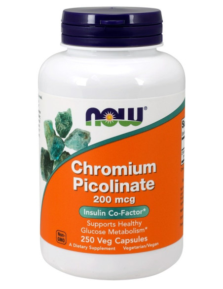 Chromium Picolinate, 200mcg - 250 vcaps | NOW Foods