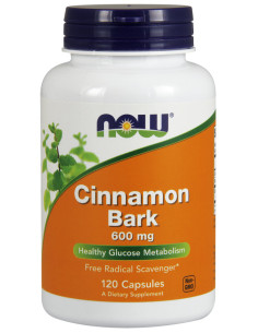 Cinnamon Bark, 600mg - 120 caps | NOW Foods