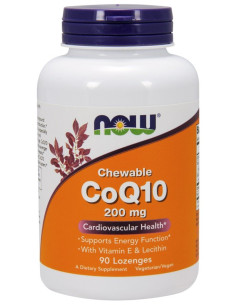 CoQ10 with Lecithin & Vitamin E, 200mg (Chewable) - 90...