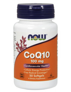 CoQ10, 100mg - 50 softgels | NOW Foods