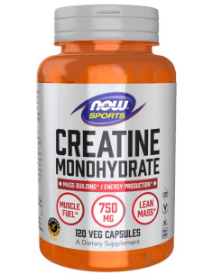 Creatine Monohydrate, 750mg - 120 vcaps | NOW Foods