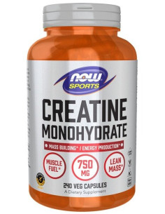 Creatine Monohydrate, 750mg - 240 vcaps | NOW Foods