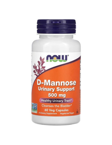 D-Mannose, 500mg - 60 vcaps | NOW Foods