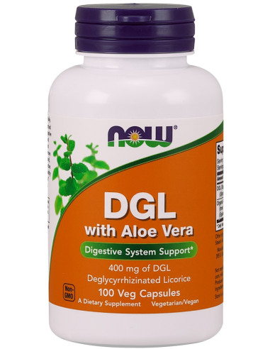 DGL with Aloe Vera - 100 vcaps | NOW Foods