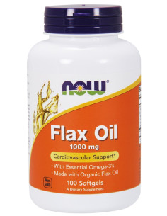 Flax Oil, 1000mg - 100 softgels | NOW Foods