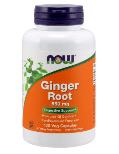 Ginger Root, 550mg - 100 vcaps | NOW Foods