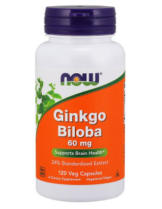 Ginkgo Biloba, 60mg - 120 vcaps | NOW Foods