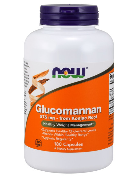 Glucomannan from Konjac Root, 575mg - 180 caps | NOW Foods