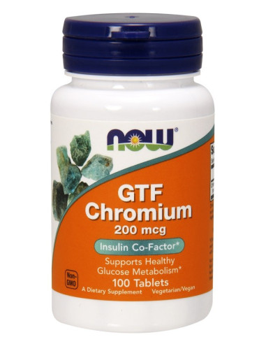 GTF Chromium, 200mcg - 100 tablets | NOW Foods