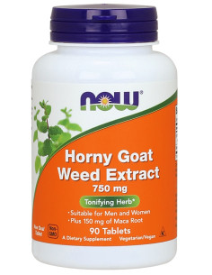 Horny Goat Weed Extract, 750mg - 90 tablets | NOW Foods