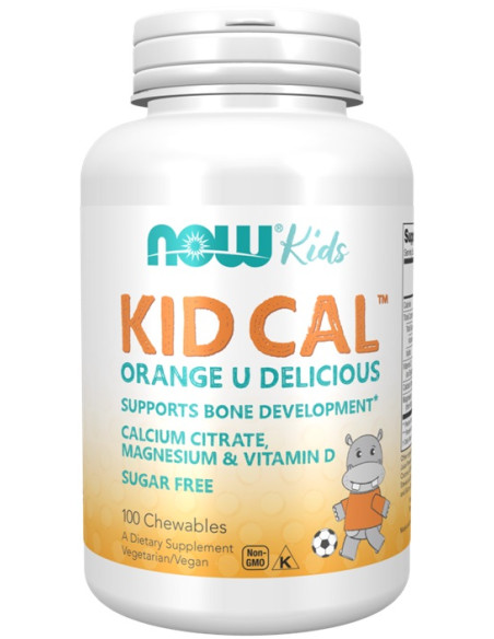 Kid Cal, Orange U Delicious - 100 chewables | NOW Foods