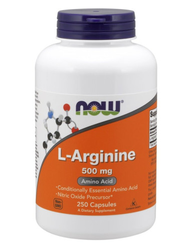 L-Arginine, 500mg - 250 caps | NOW Foods