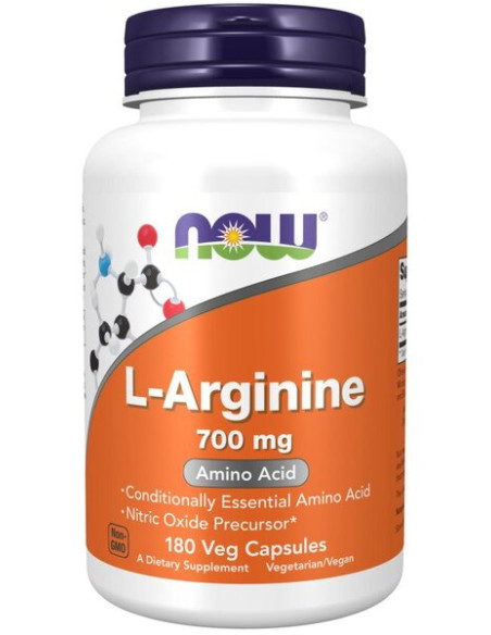 L-Arginine, 700mg - 180 vcaps | NOW Foods