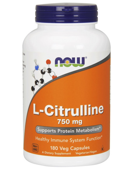 L-Citrulline, 750mg - 180 vcaps | NOW Foods