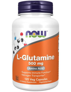L-Glutamine, 500mg - 120 vcaps | NOW Foods